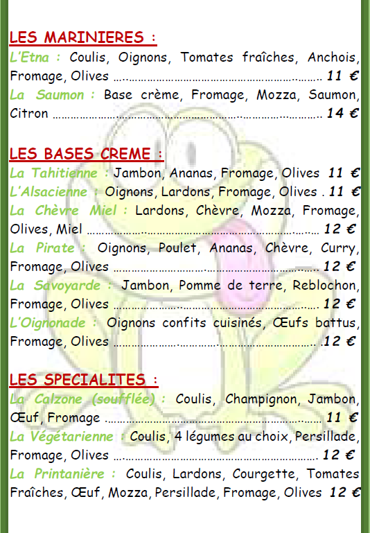 La Carte – Pizza Andiamo